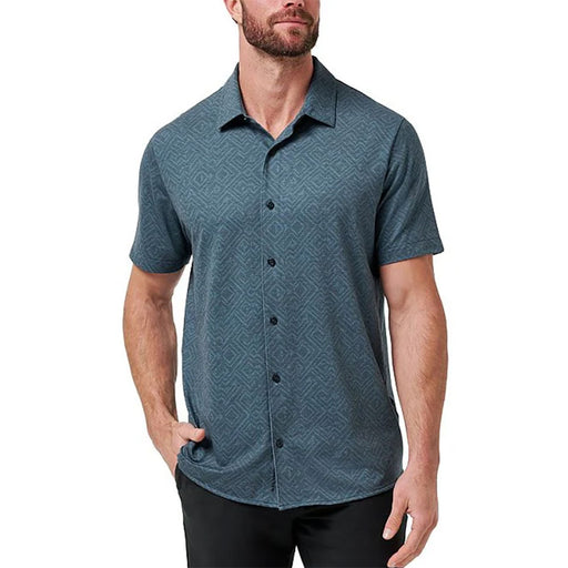 TravisMathew Featherweight Night Woven Mens Shirt - M Indgo/V Indgo/XL