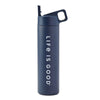 Life Is Good Tonal Wordmark Horizontal 20 oz Water Bottle