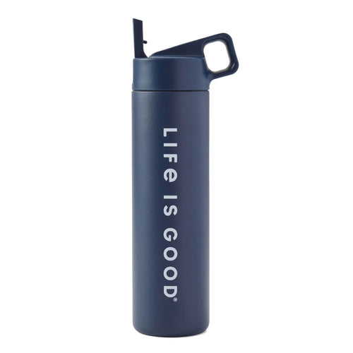 Life Is Good Tonal Wordmark Horizontal 20 oz Water Bottle