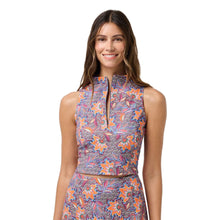Load image into Gallery viewer, TravisMathew Sunfire Zip Womens Golf Tank - Persian Rd Mult/M
 - 1