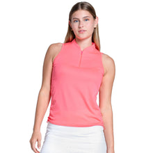 Load image into Gallery viewer, Lucky In Love On Par Zip Womens SL Golf Top - Lava/L
- 1