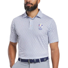 Load image into Gallery viewer, FootJoy RC Trophy Print Lisle Mens Golf Polo - White/Navy/XL
 - 1