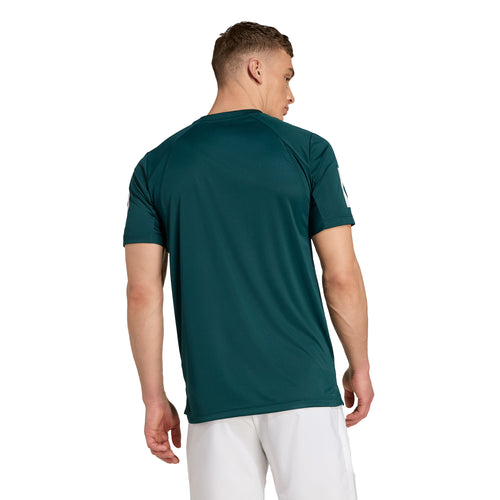 Adidas Club 3 Stripes Mens Tennis Shirt - 2