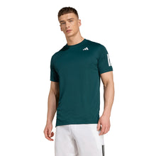 Load image into Gallery viewer, Adidas Club 3 Stripes Mens Tennis Shirt - Aurora Ivy/XL
 - 1