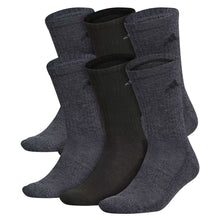 Load image into Gallery viewer, Adidas Athletic Cushioned Mens Crew Socks 6-Pack - Black/Onix Grey/L
 - 4