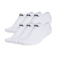 Load image into Gallery viewer, Adidas Athletic Cushioned Mens No ShowSocks 6-Pack - White/Black/L
- 2