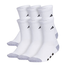 Load image into Gallery viewer, Adidas Athletic Cushioned Youth Crew Socks 6-Pack - White/Grey/Blk/L
- 2