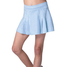Load image into Gallery viewer, Lucky In Love Linen Stripe Pleat Girls Golf Skort - Periwinkle/M
- 1