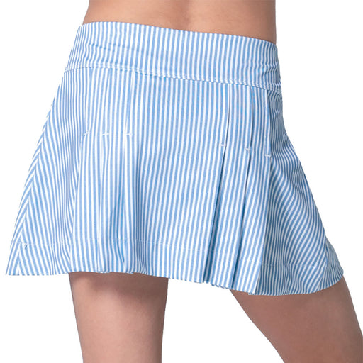 Lucky In Love Linen Stripe Pleat Girls Golf Skort