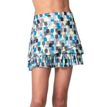 Load image into Gallery viewer, Lucky In Love Stripe It Up Womens Pickleball Skirt - Electric Blue/XL
 - 1