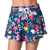 Lucky In Love High Waist Love You Active Mini Length Womens Tennis Skirt