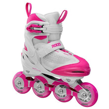 Load image into Gallery viewer, Roces Moody X TIF Adjustable Girls Inline Skates - White/Pink/4-7
 - 1