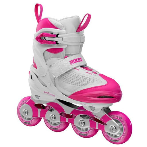 Roces Moody X TIF Adjustable Girls Inline Skates - White/Pink/4-7