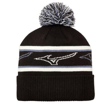 Load image into Gallery viewer, Mizuno Tour Knit Pom Unisex Winter Golf Hat - Black/One Size
 - 1