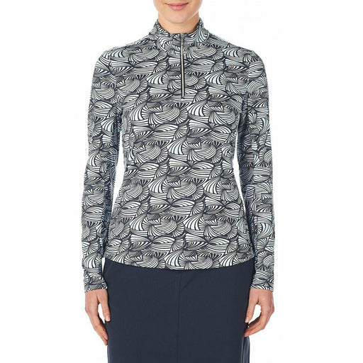 NVO Sports Lizzie 1/4  Zip Womens L/S Sun Shirt - 401 ICE BLUE/XL