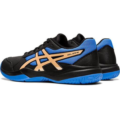 Asics Gel Game 7 Black Blue Juniors Shoes