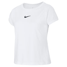 Load image into Gallery viewer, Nike Court Dri-FIT Girls Short Sleeve Tennis Shirt - 100 WHITE/L
 - 5