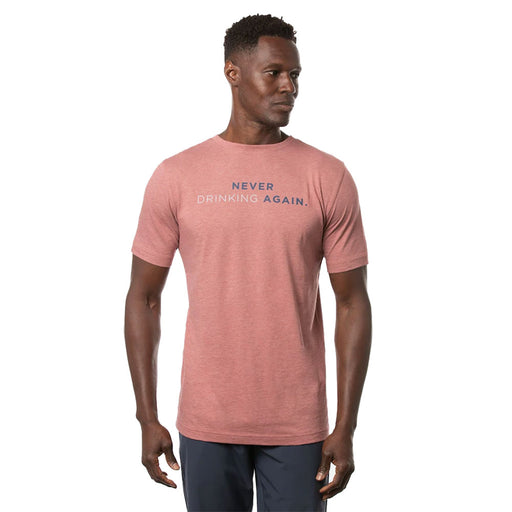 TravisMathew Finest Bottle Sea Mens Golf T-Shirt - Hthr Ruby Wine/XXL