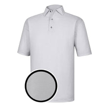 Load image into Gallery viewer, FJ Hthr Lisle Houndstooth Self Collar Grey M Polo
- 1