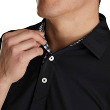 Load image into Gallery viewer, FootJoy Athletic Ft Lisle Solid Gingham Blk M Polo
- 3