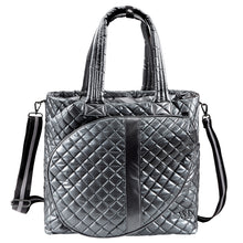 Load image into Gallery viewer, Oliver Thomas Kitchen Sink Tennis Tote - Metallic Silver/One Size
 - 8