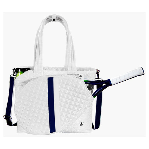 Oliver Thomas Kitchen Sink Tennis Tote - White/Navy/One Size