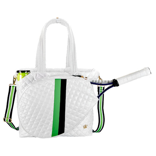Oliver Thomas Kitchen Sink Tennis Tote - White/Nvy Green/One Size
