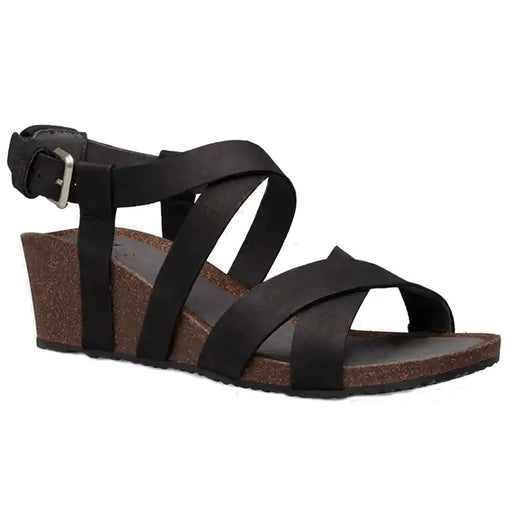 Teva Mahonia Wedge Black Womens Sandals