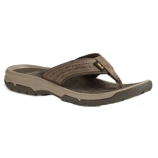 Teva Voya Walnut Leather Mens Flip Flops
