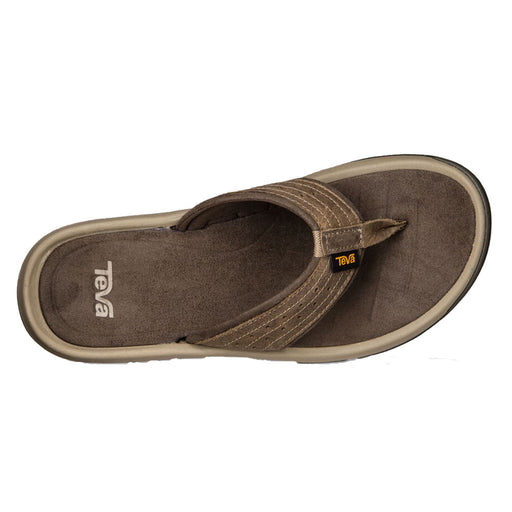 Teva Voya Walnut Leather Mens Flip Flops