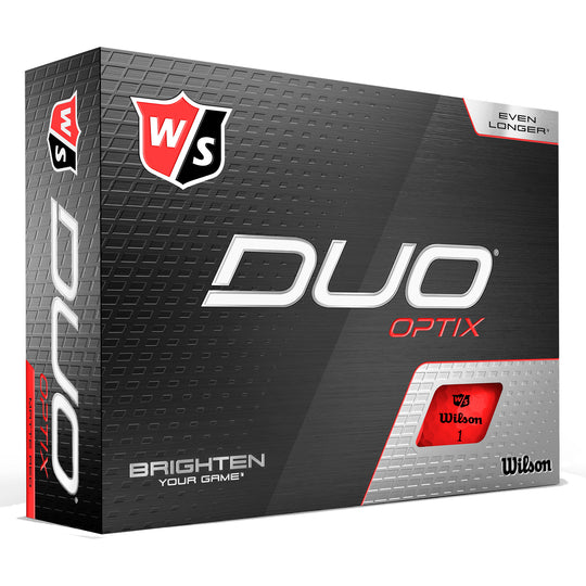 Wilson Duo Optix Red Golf Balls - Dozen