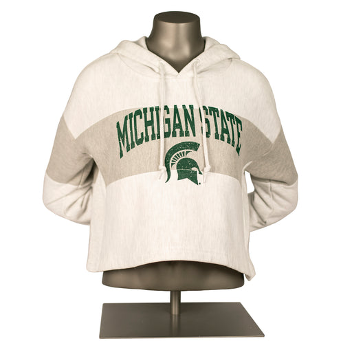 Champion MSU Reverse Weave Womens Hoodie - Silver Gry Hthr/XL