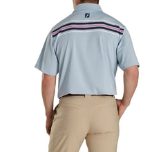 Load image into Gallery viewer, FootJoy Lisle Chest Blue Stripe Self Collar M Polo
- 2