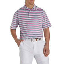 Load image into Gallery viewer, FootJoy Lisle Multi Strip Self Collar Mens Polo
 - 1