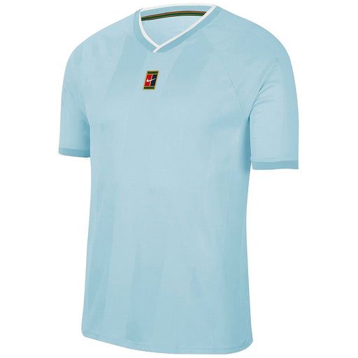 NikeCourt Breathe Slam Mens Tennis Shirt - 449 TOPAZ MIST/XL