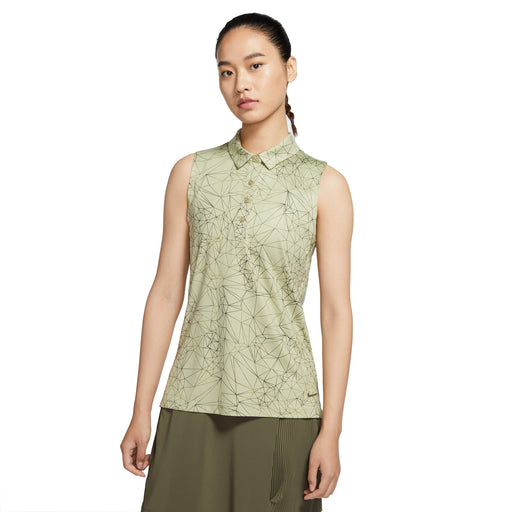 Nike Dri-FIT Fairway Womens Sleeveless Golf Polo - MED OLIVE 222/XL