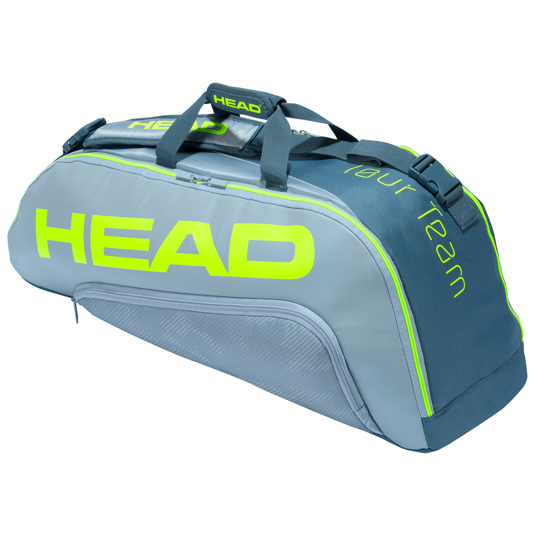 Head Tour Team Extreme 6R Combi Grey Tennis Bag - Grey/Neon Yello