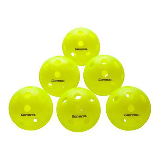 Gamma Photon Indoor Pickleball - 6 Pack - Yellow