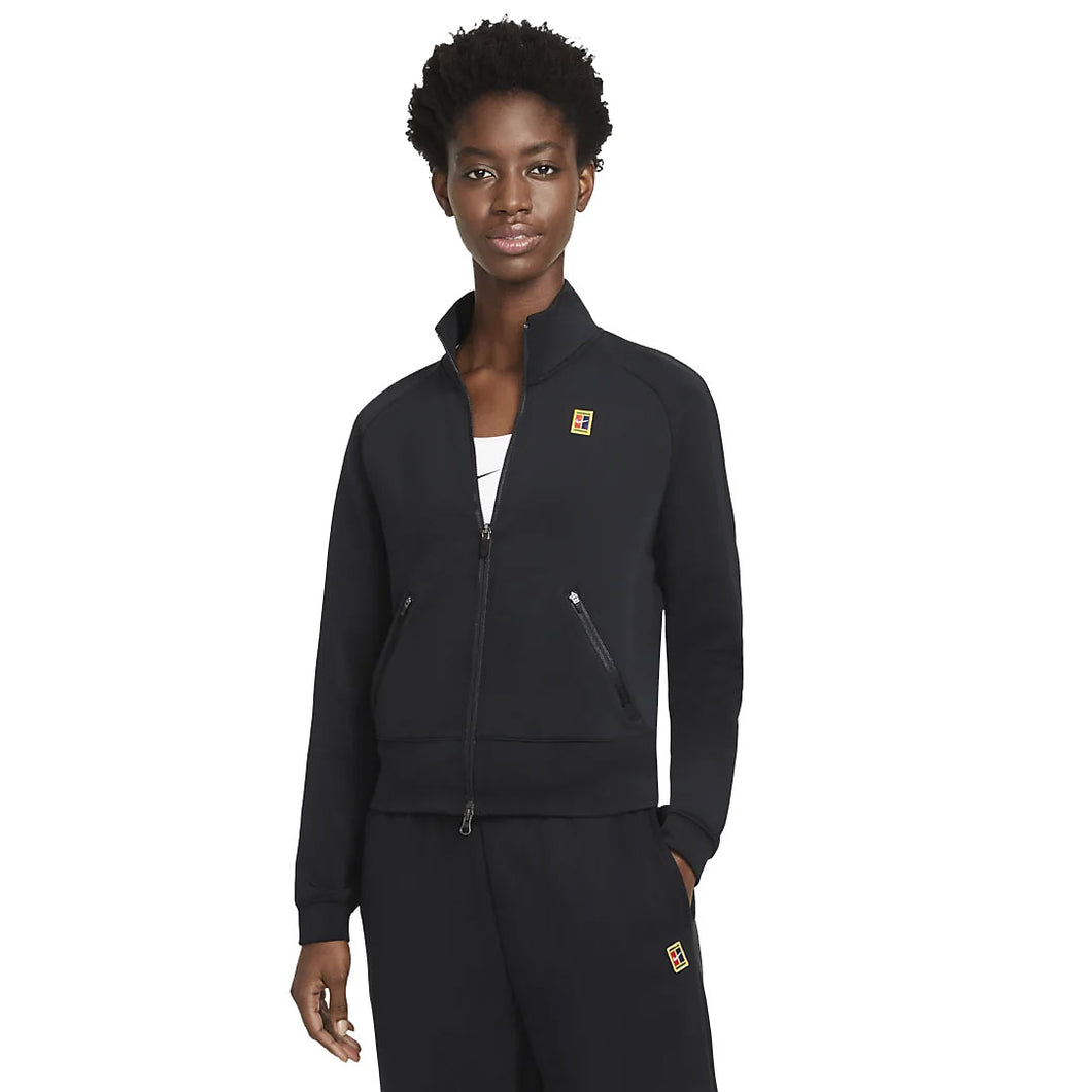 NikeCourt Heritage Full Zip Womens Tennis Jacket - BLACK 010/XL
