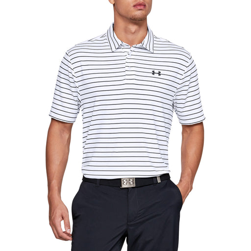 Under Armour Playoff 2.0 Mens Golf Polo - WHITE/BLACK 124/XXL