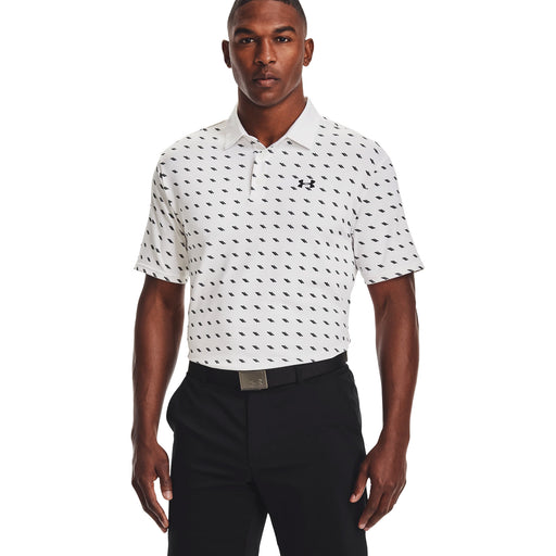 Under Armour Playoff 2.0 Mens Golf Polo - WHITE/BLACK 132/XXL