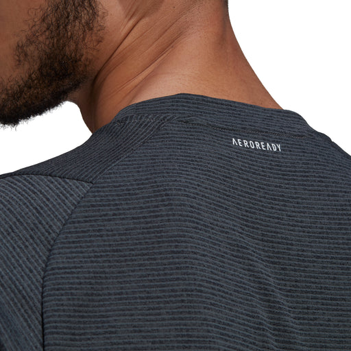 Adidas Freelift Dark Hthr Grey Mens Tennis Shirt