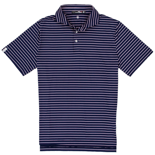 RLX Ralph Lauren Featherweight Airflow French Navy-Carmel Pink Mens Golf Polo