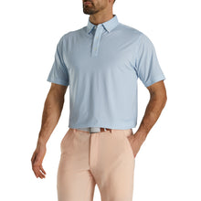 Load image into Gallery viewer, FootJoy South Living Lisle Strp BU Mens Golf Polo - Lt Blue/White/XXL
- 1