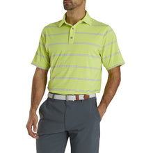 Load image into Gallery viewer, FootJoy Lisle Open Stripe Lime Mens Golf Polo - Lime/XXL
- 1