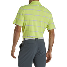 Load image into Gallery viewer, FootJoy Lisle Open Stripe Lime Mens Golf Polo
- 2