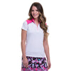 EP New York Cap Sleeve Zip Mock Womens Golf Polo