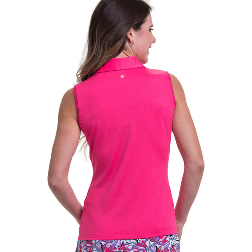 EP New York Shawl Collar Rosette Womens Golf Polo