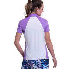 Load image into Gallery viewer, EP NY SS Color Block White Multi Womens Golf Polo
 - 2