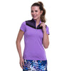 EP New York Opulence Womens Cap Sleeve Golf Polo